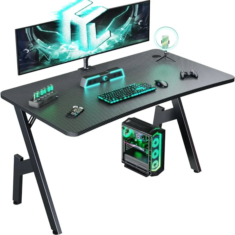 40 Inch Carbon Fiber Gaming Desk Ergonomic Computer Table Home Office