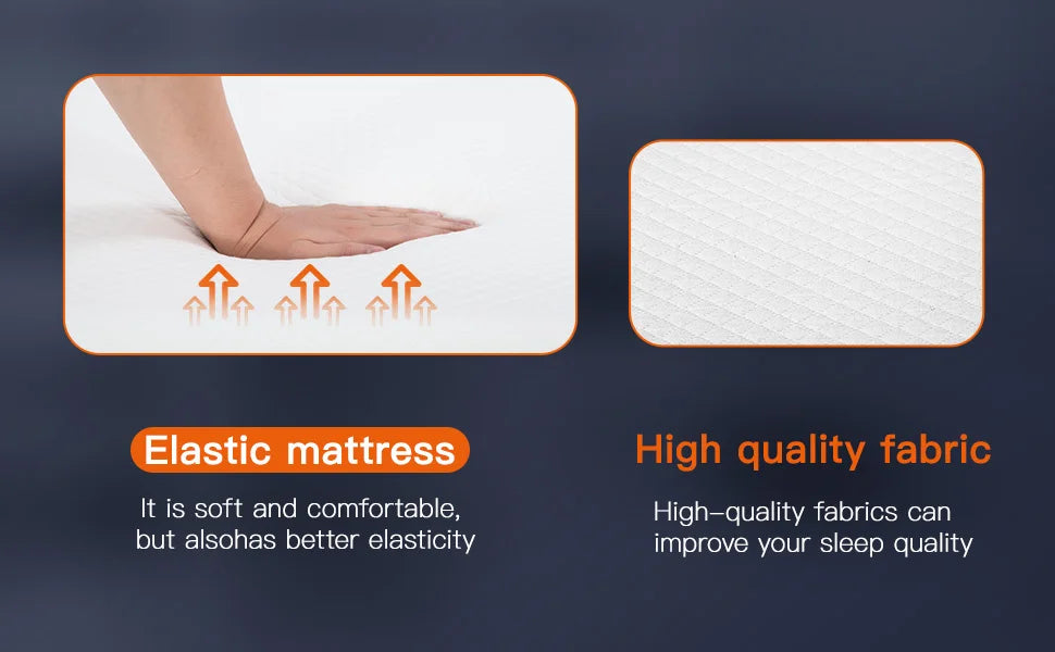 Ljustra 8 Inch Twin Gel Memory Foam Mattress for Cool Sleep Pressure Relief