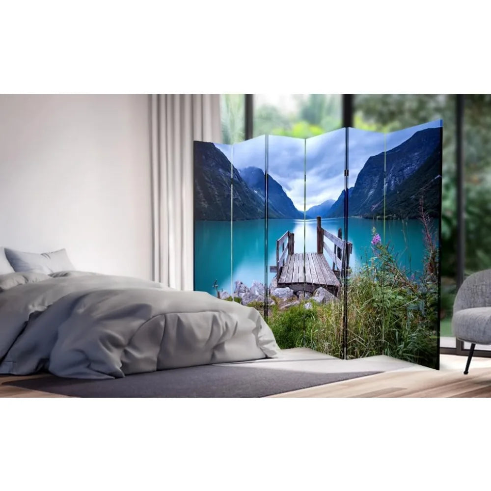 6 Panel Privacy Screen Room Divider Water Resistant for Home Office Living Room