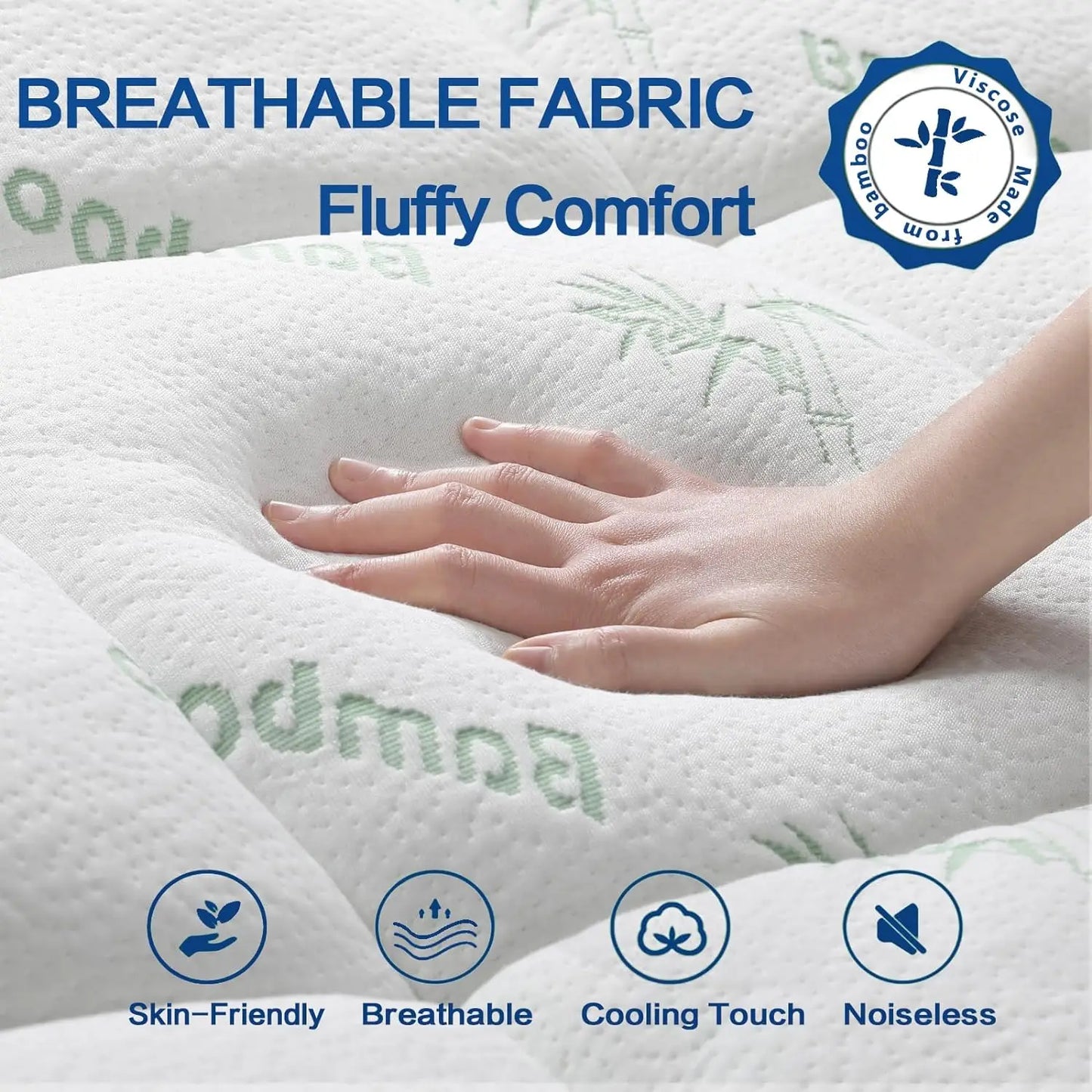 Ljustra Twin Size Cooling Mattress Topper Extra Thick Breathable Viscose