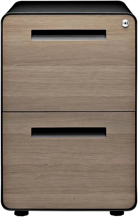 Stockpile 2 Drawer Mobile File Cabinet Lockable Under Desk Storage