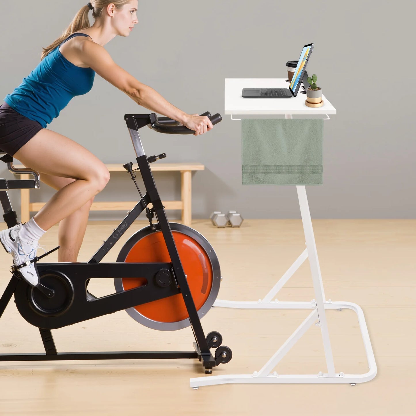 Adjustable Bike Trainer Desk Fitness Office Writing Height Adjustable