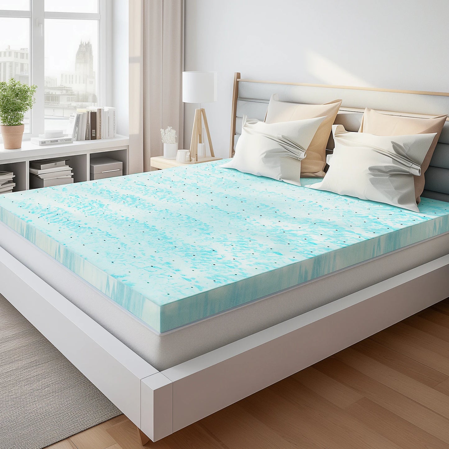 Ljustra Gel Memory Foam Mattress Topper Full Size Cooling Soft Breathable