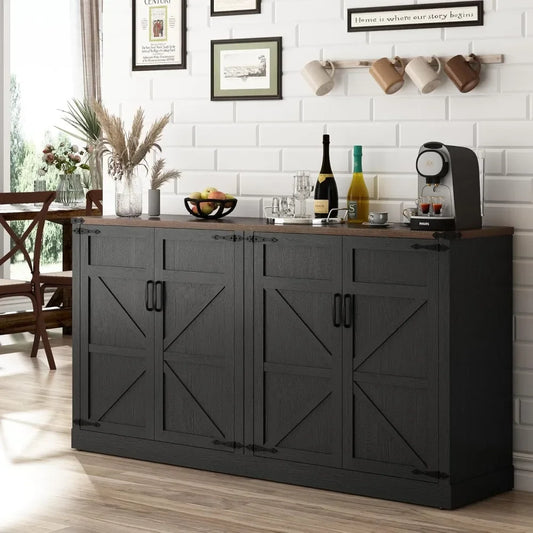 Sideboard Buffet Cabinet 65” Farmhouse Storage Kitchen Pantry