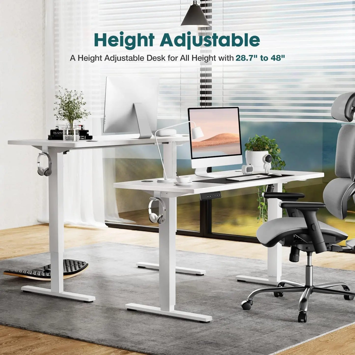 Adjustable Height Standing Desk Sit to Stand Computer Table 40x24