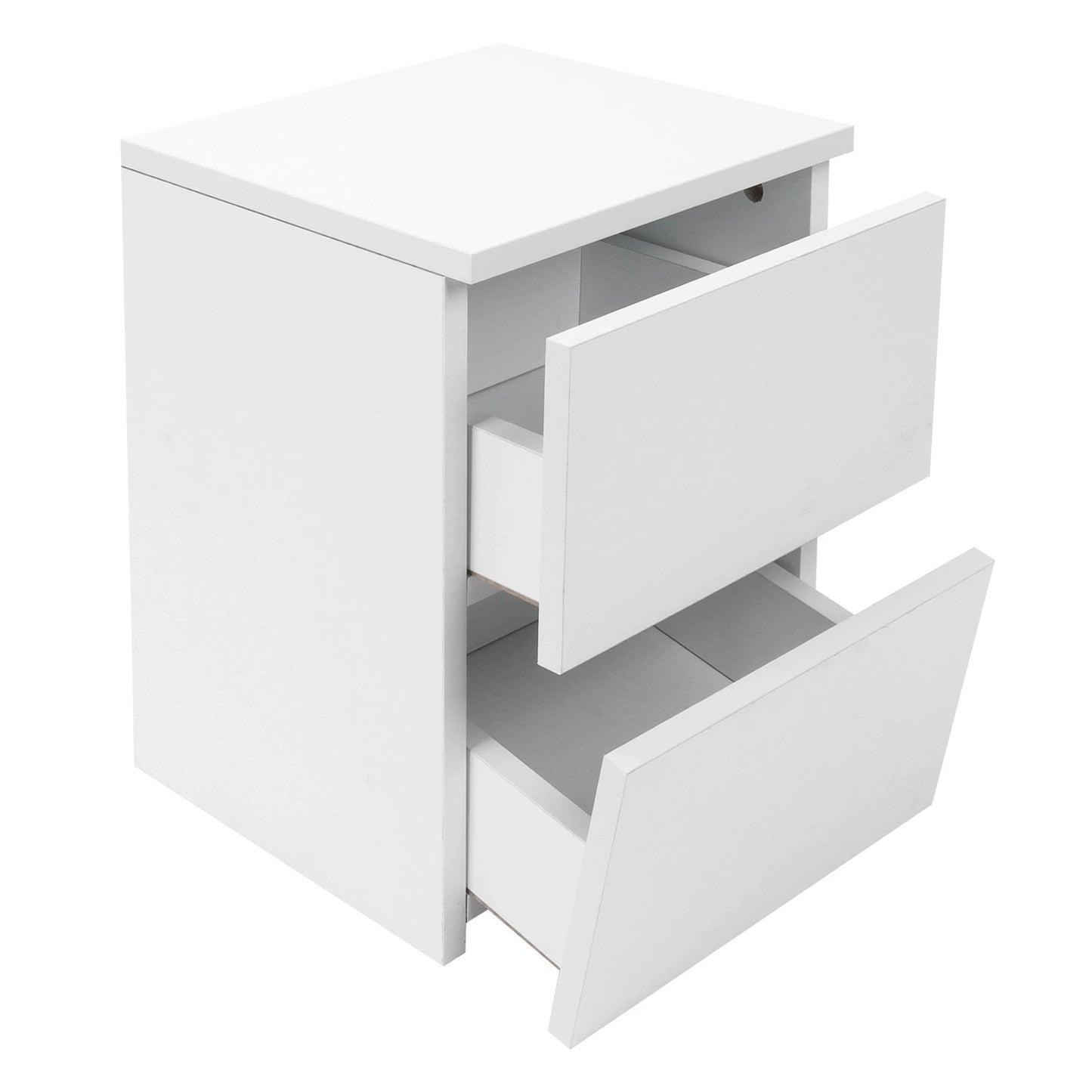 Modern Bedside Table with 2 Storage Drawers for Bedroom and Living Room