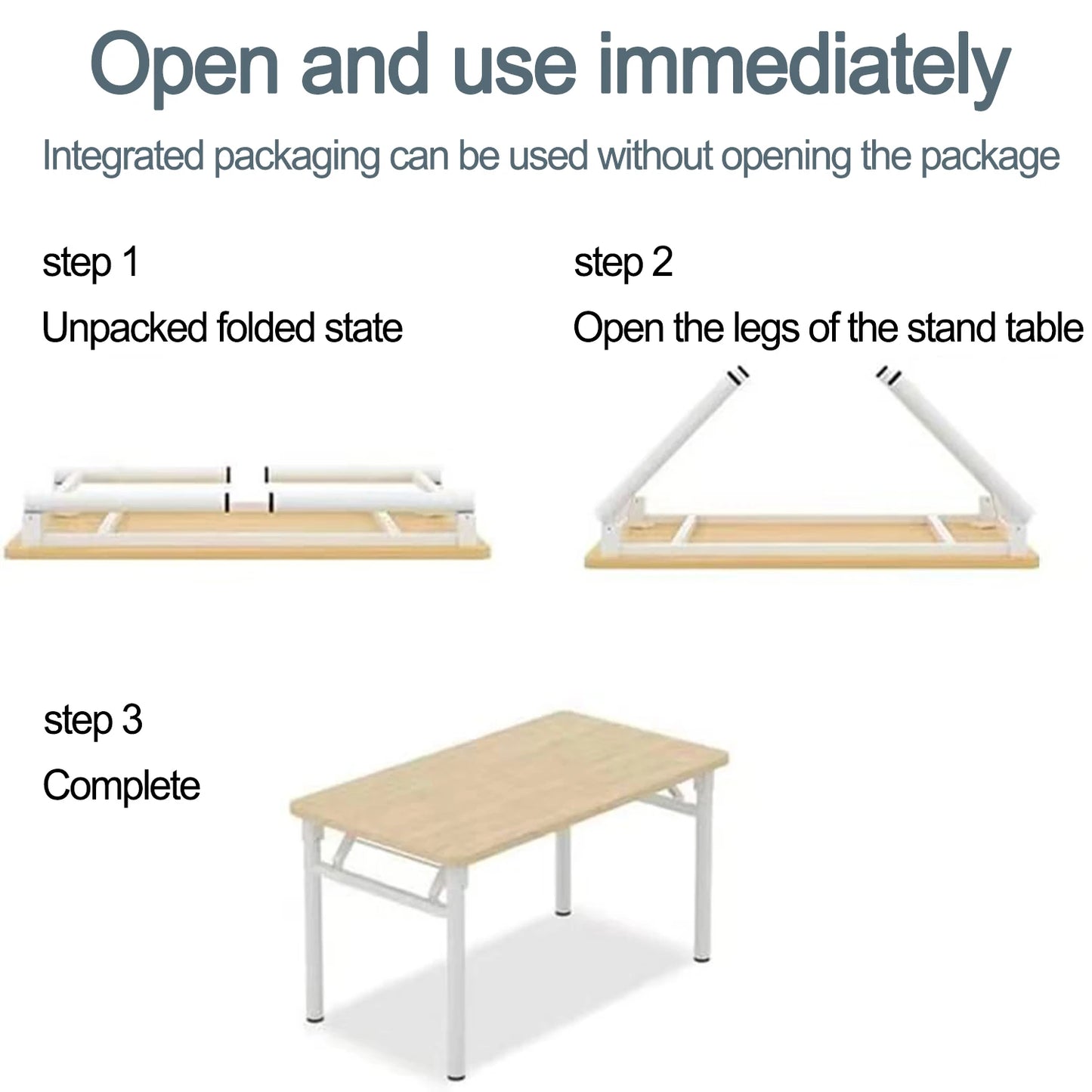Computer Desk Folding Study Table No Assembly Required Home Office