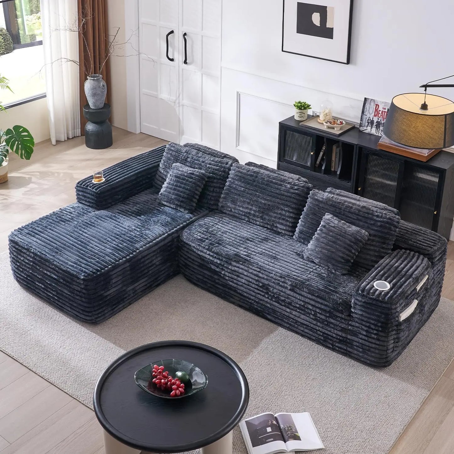 Ljustra Cloud Sectional Couch Modern L-Shape Modular Sofa with Storage