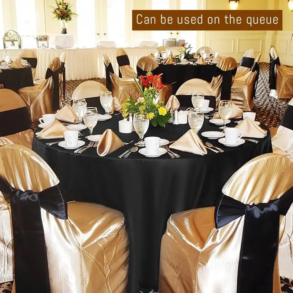 10 Pack 120 Inch Round Tablecloths Stain Resistant Washable Polyester