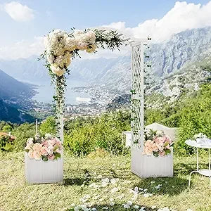 Moccha Wooden Garden Arbor Trellis Planter for Climbing Plants Outdoor