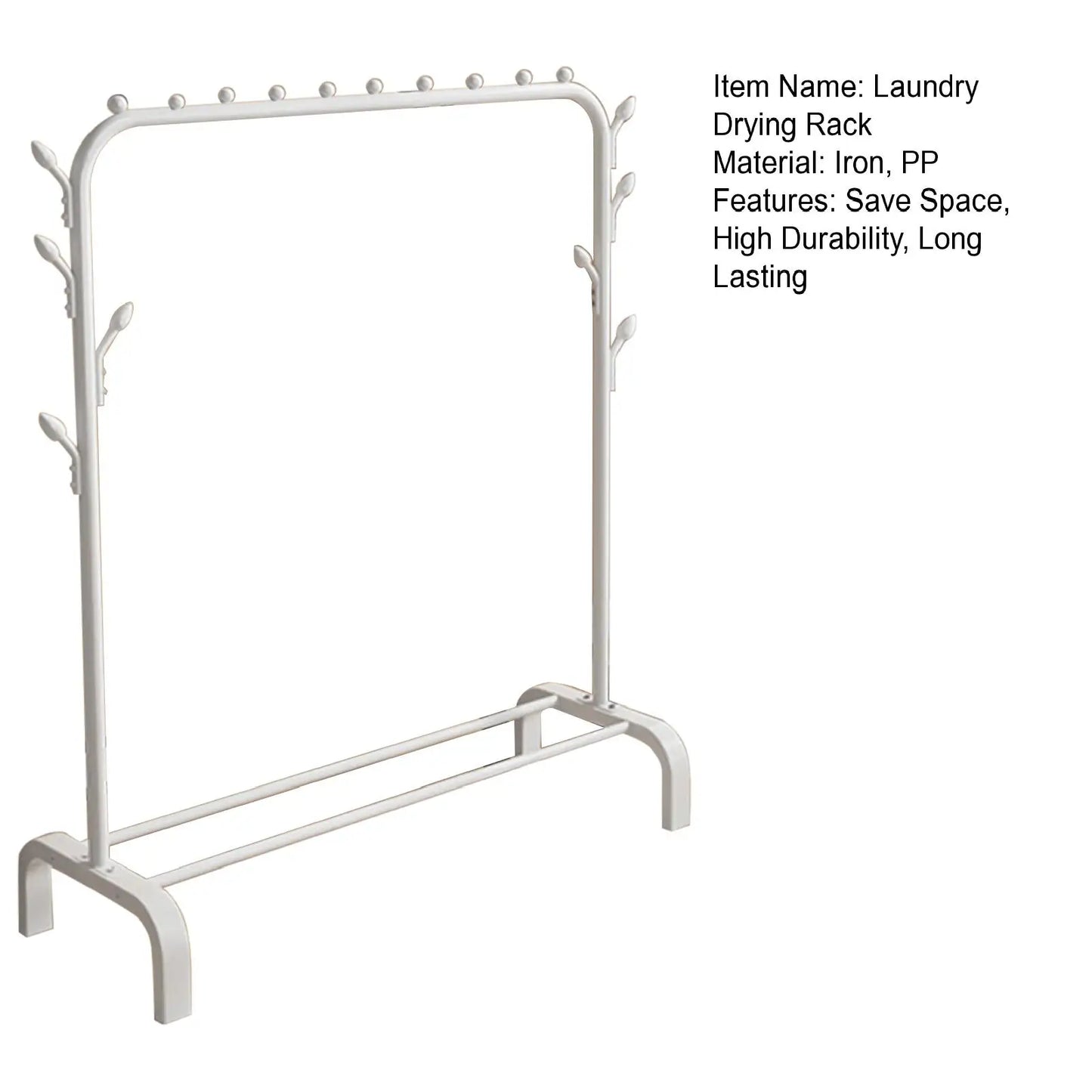 Ljustra Clothes Rack Nightstand Storage Organizer Bedroom Shelf Stand