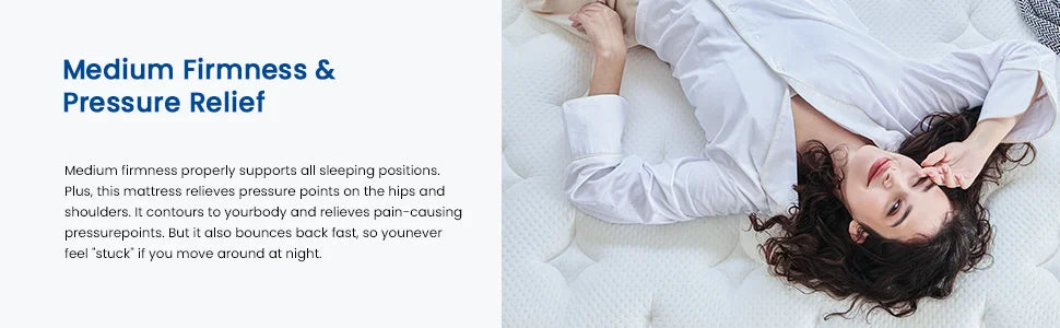 Ljustra Hybrid California King Mattress in a Box Medium Feel