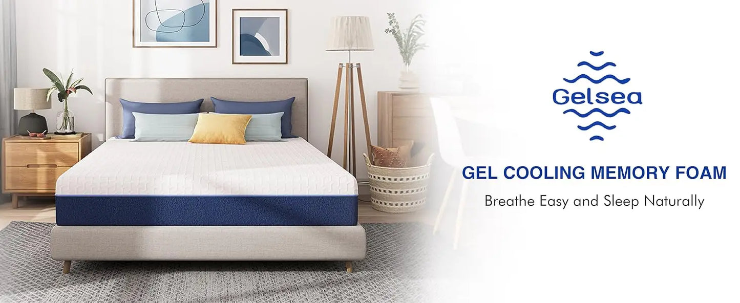 Ljustra 6 Inch Gel Cooling Memory Foam Mattress Medium Firm Support