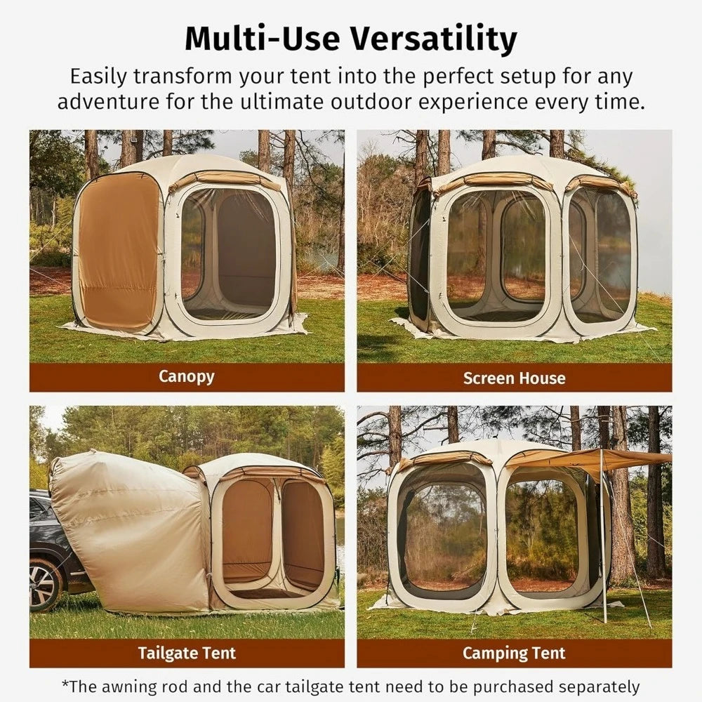 12x12 FT Pop Up Canopy Tent Instant Outdoor Screen House Gazebo