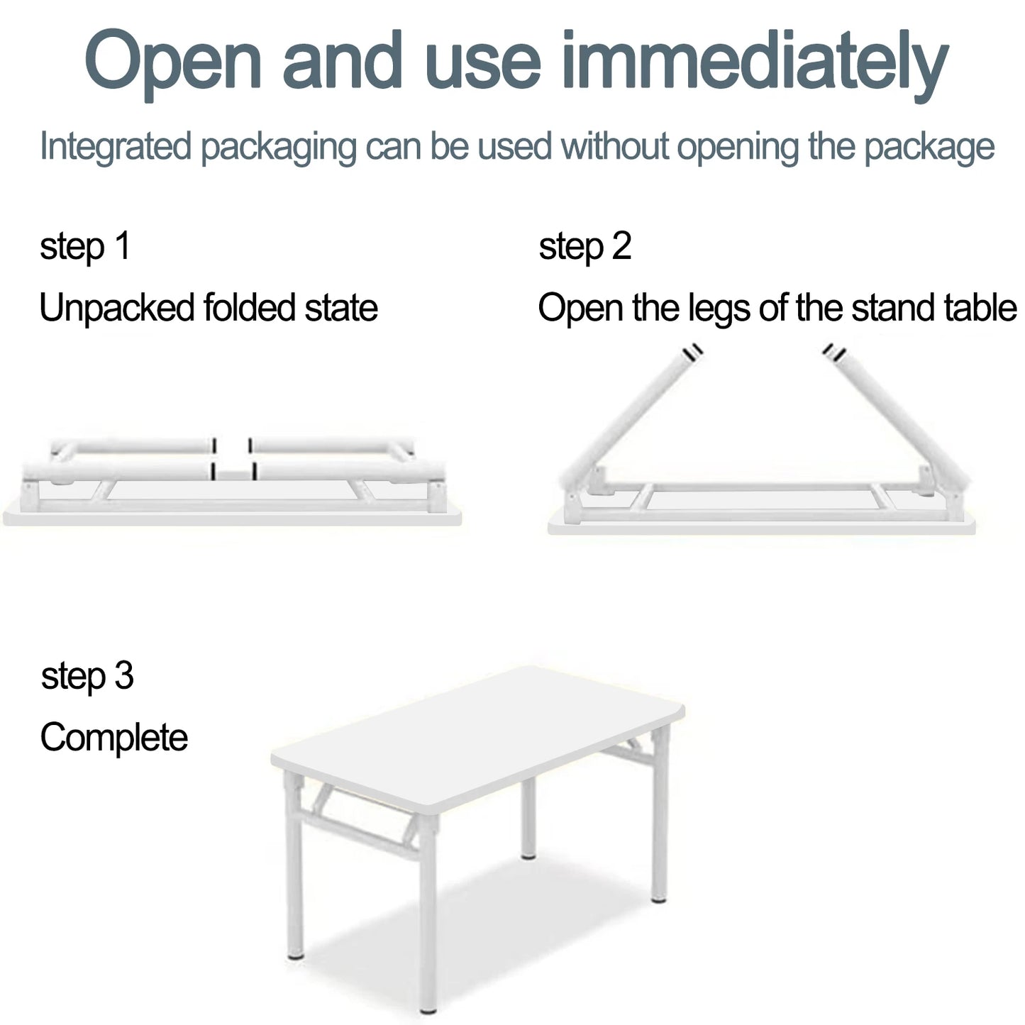 Computer Desk Folding Study Table No Assembly Required Home Office
