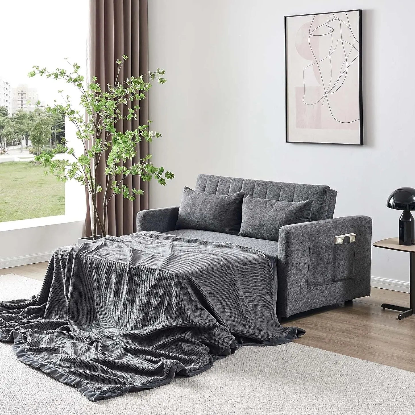 Ljustra Twin Size Sofa Bed Convertible Sleeper for Small Spaces