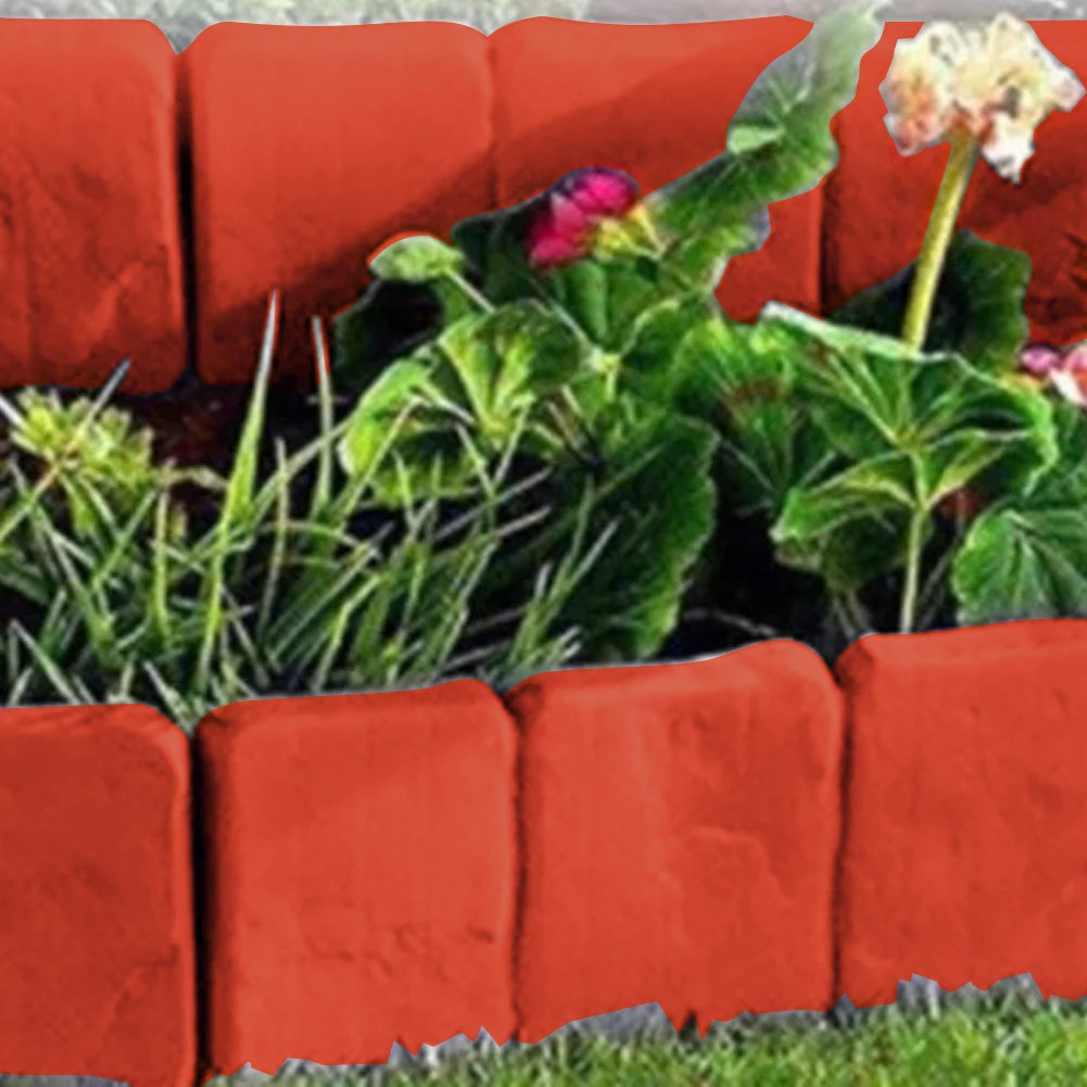 10pcs Garden Landscape Edging Borders Insert Plastic Lawn Edge DIY