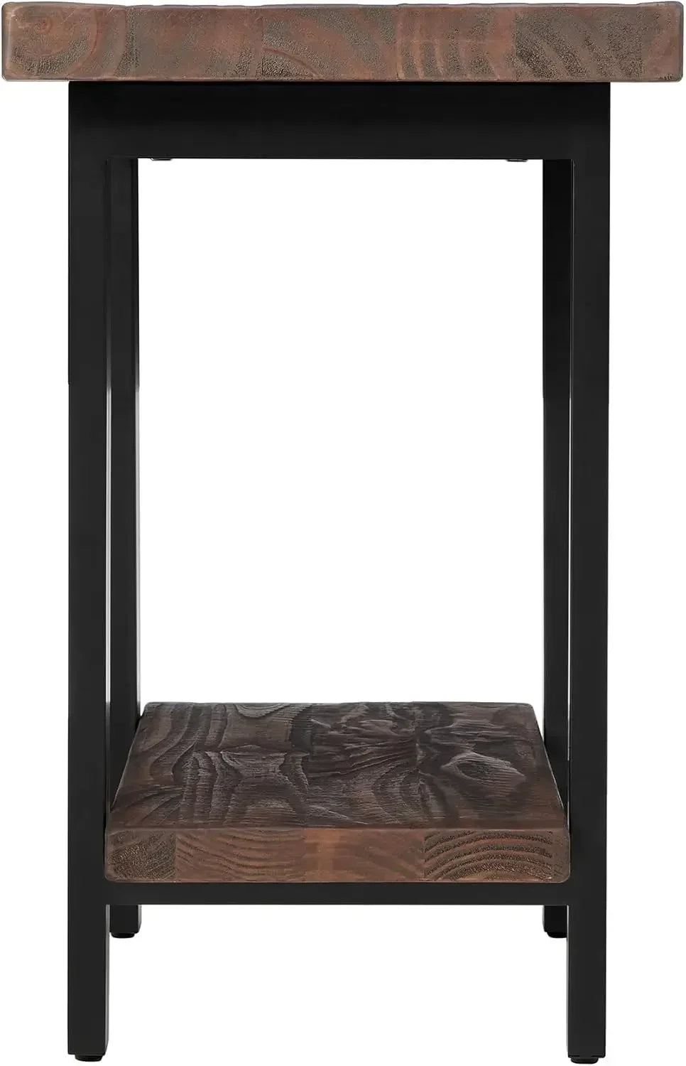 Ljustra Pomona Metal Wood End Table Rustic Furniture Living Room Home