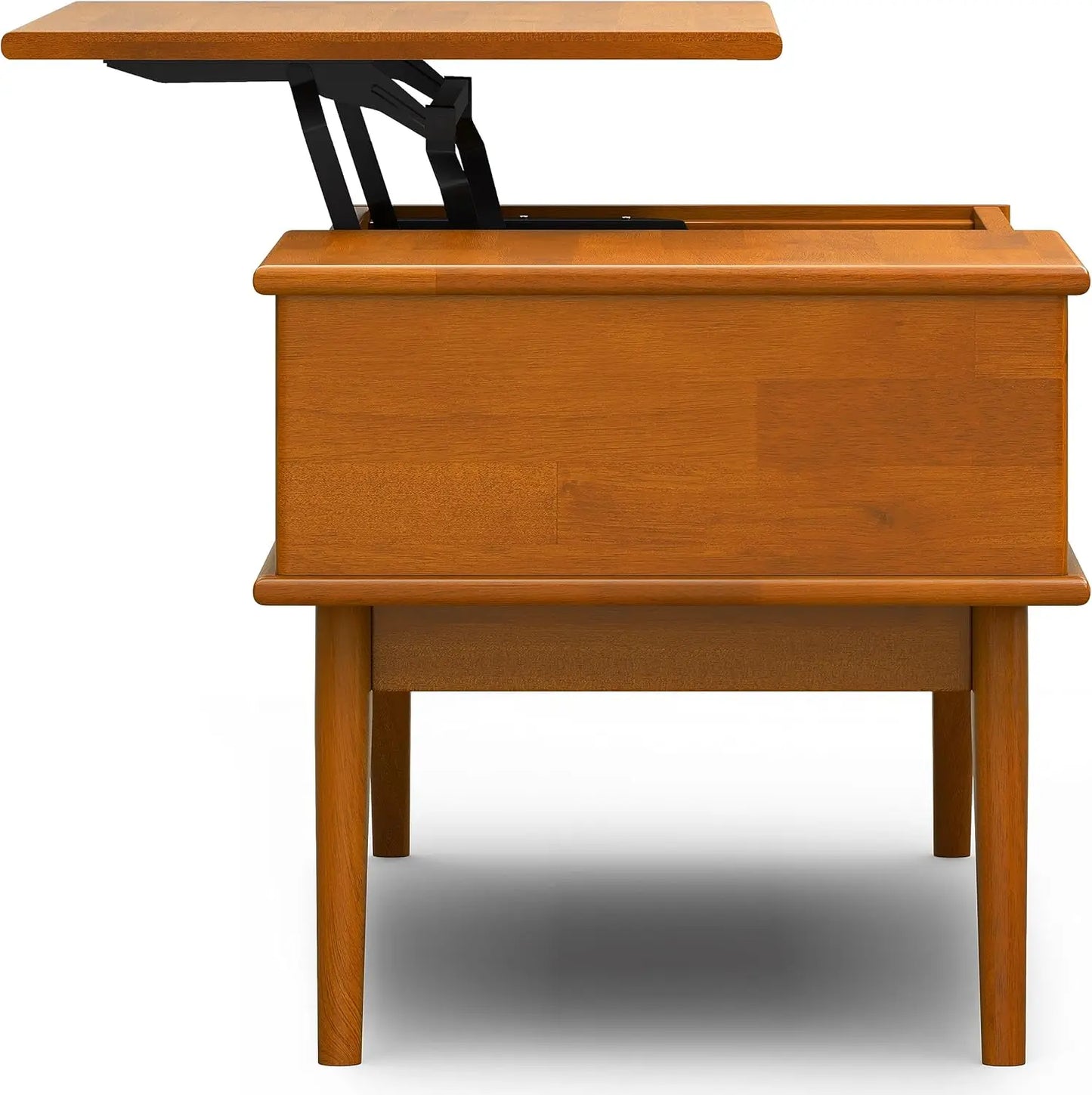 Draper Solid Hardwood 48 Inch Rectangle Mid Century Modern Coffee Table