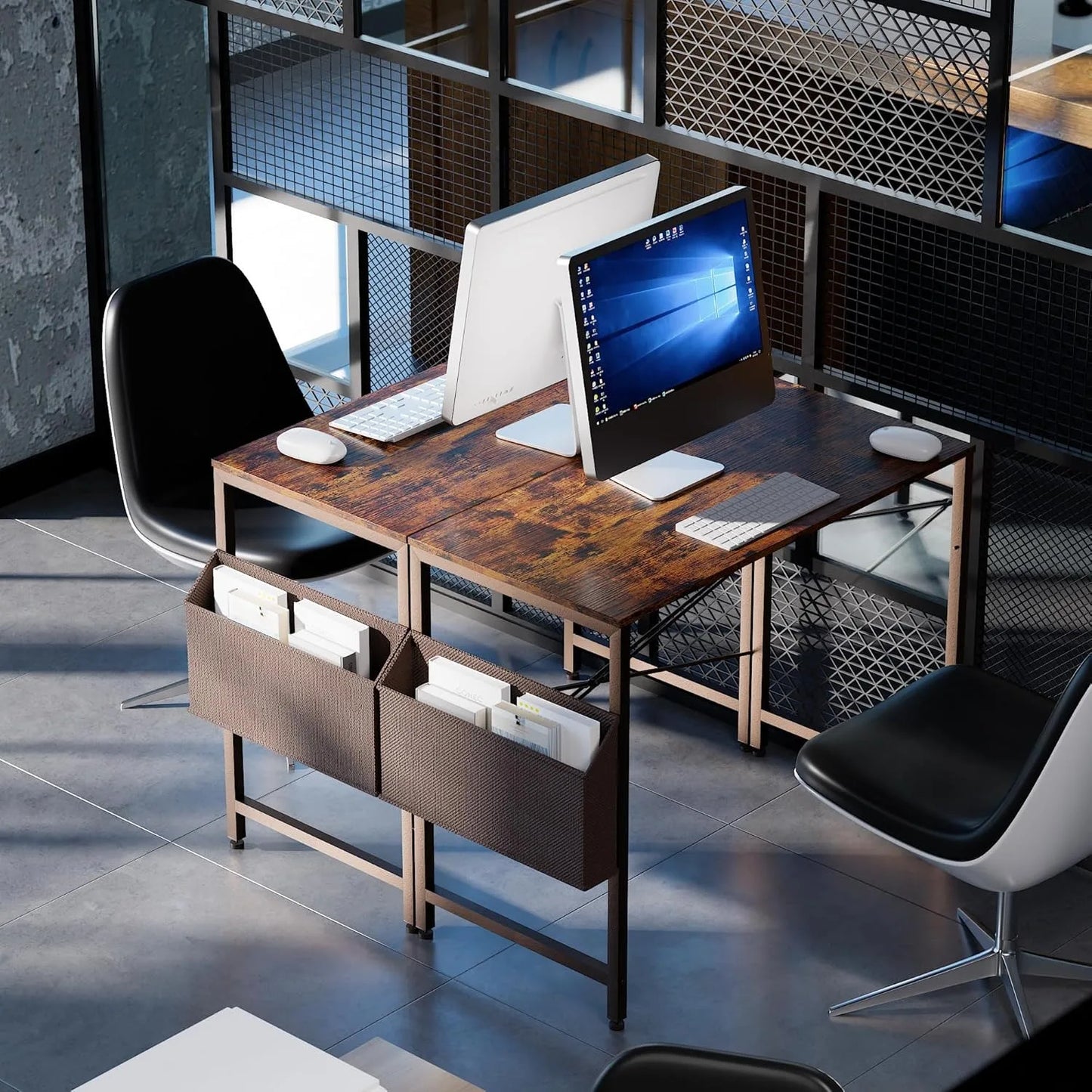 32 Inch Small Computer Desk with Storage Bag for Home Office and Study