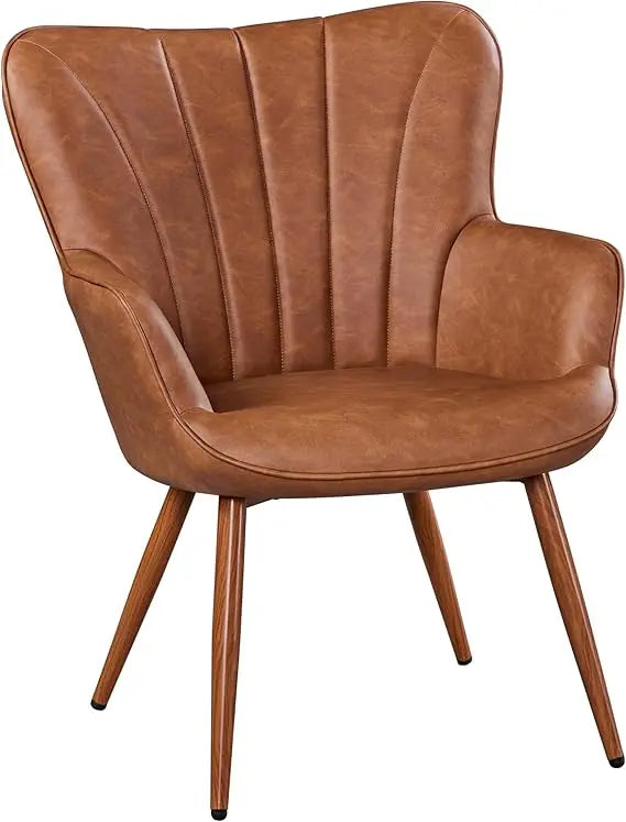 Modern Elegant Accent Chair Linen Fabric Armchair for Living Room Bedroom