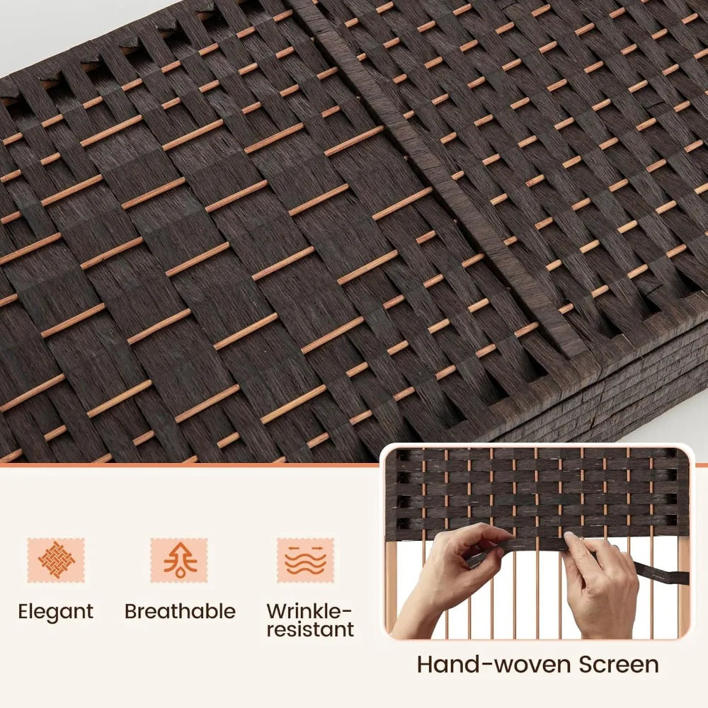 Ljustra 8 Panel Room Divider Folding Privacy Screen Solid Wood Frame