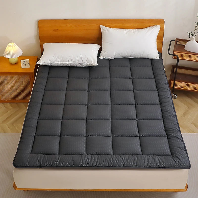 Ljustra Thin Quilted Mattress Pad Twin Full Queen King Dark Grey