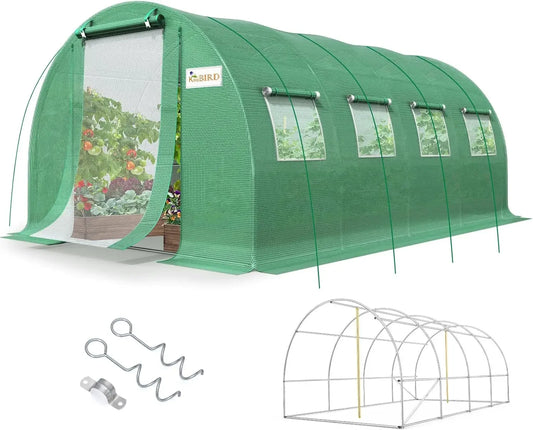 Premium 20x10x6.6FT Greenhouse Heavy Duty Galvanized Steel Frame