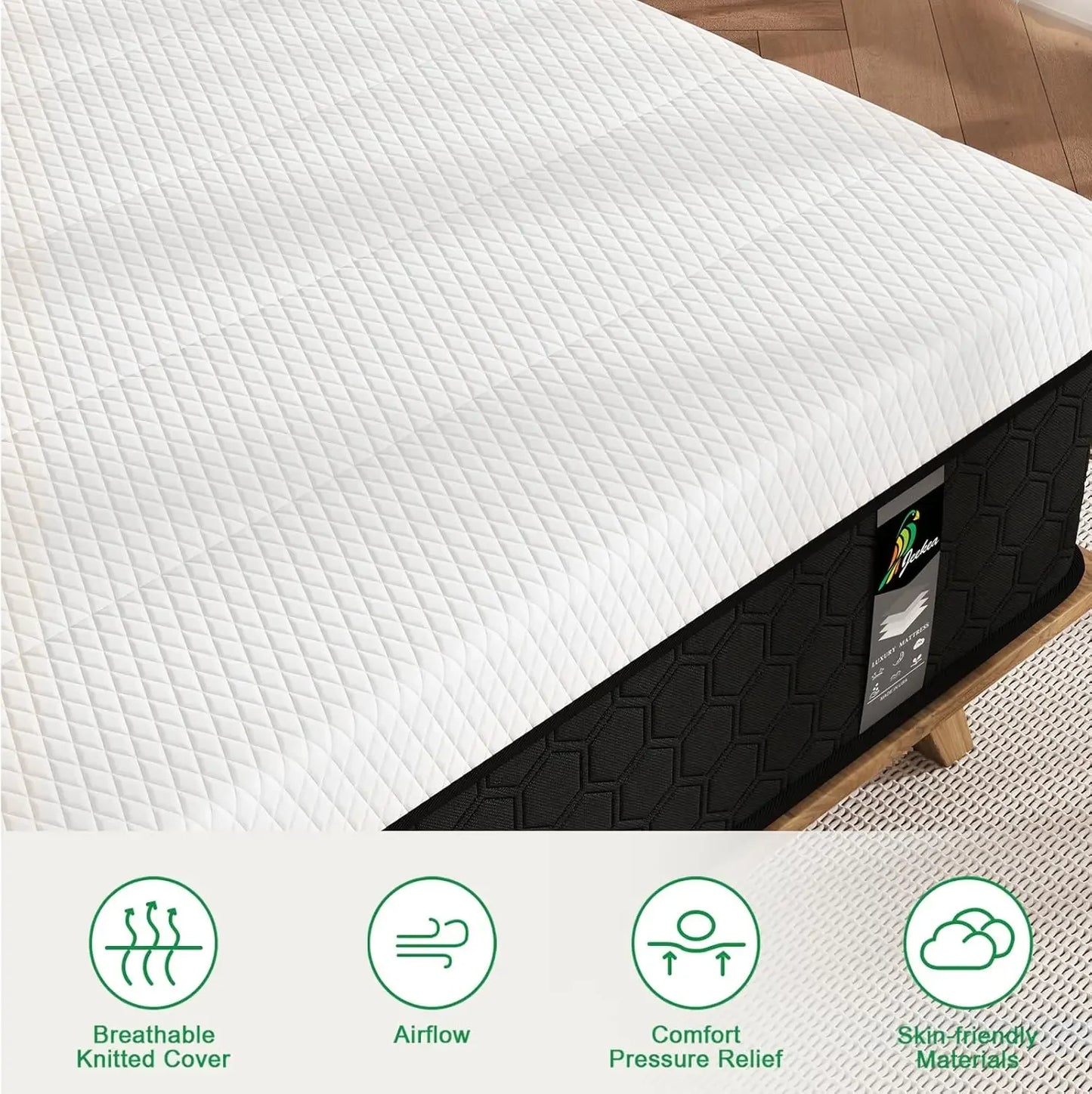 Ljustra Full Size 10 Inch Innerspring Hybrid Mattress with Memory Foam