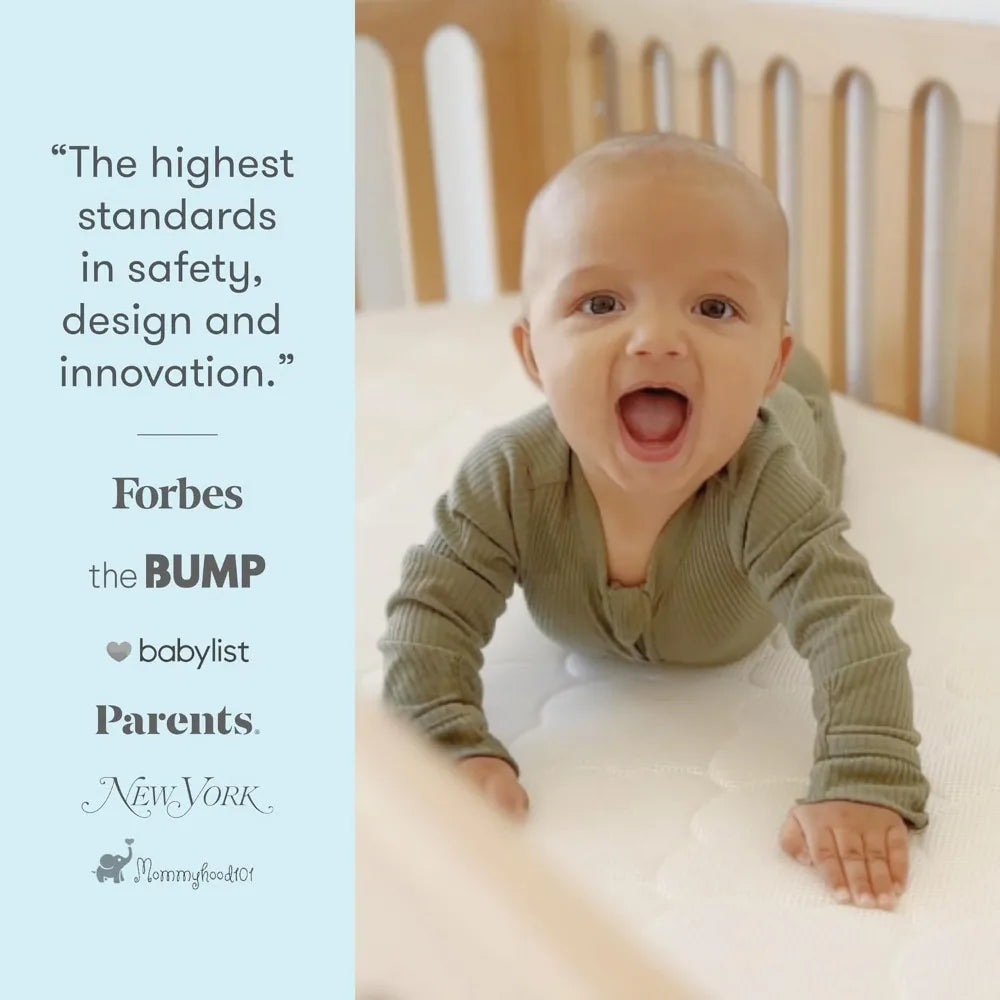 Ljustra Crib Mattress Toddler Bed Ultra Breathable Washable 2-Stage