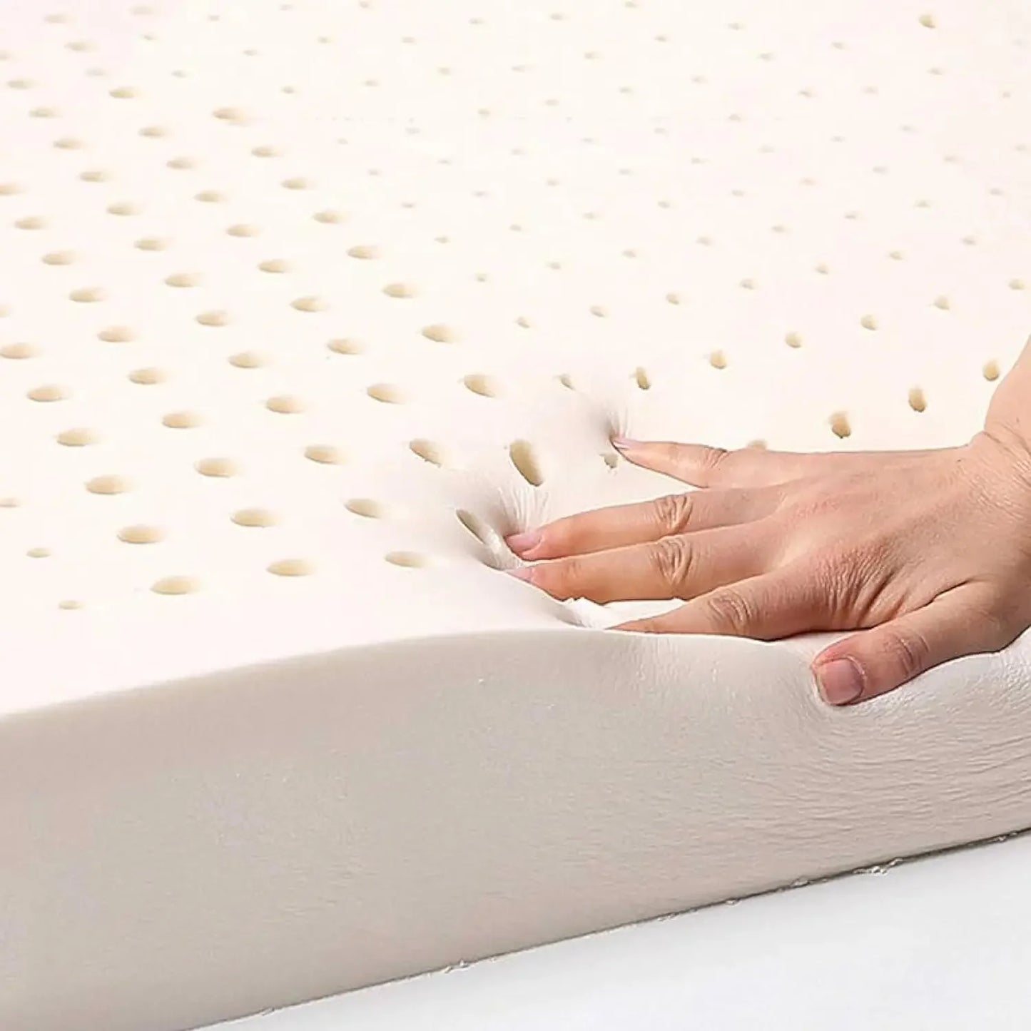 Ljustra 100% Natural Latex Mattress Topper Firm 3 Inch Queen