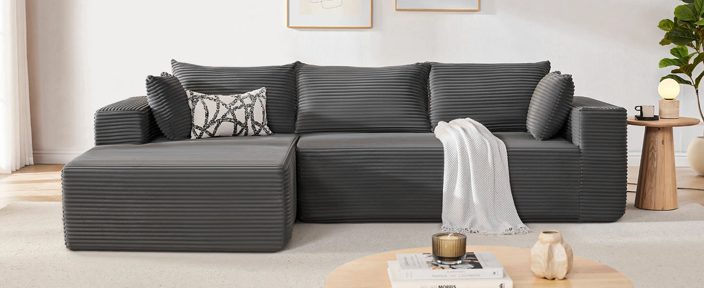 Ljustra Boneless Sectional Sofa with L-Shaped Chaise