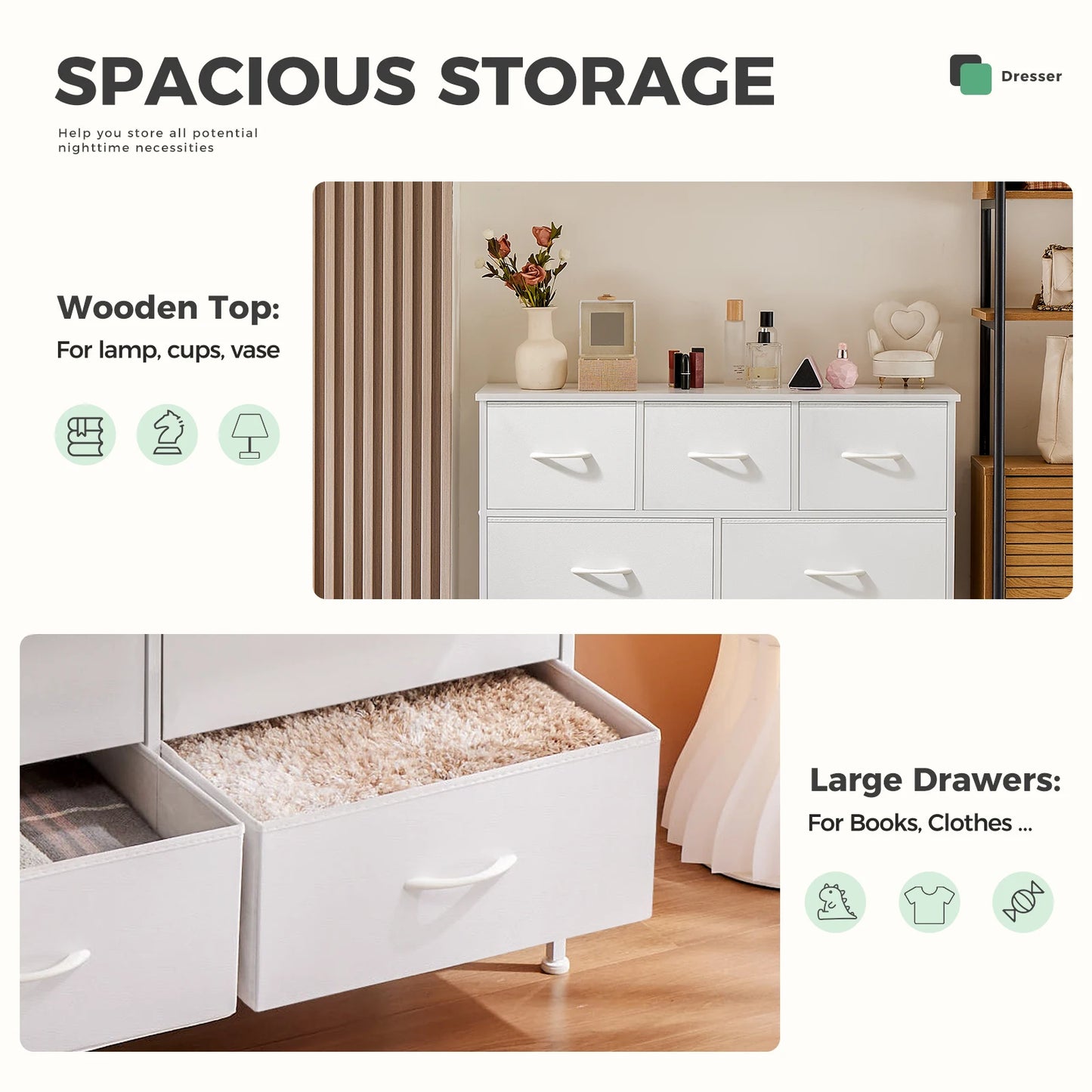 Ljustra Modern Wardrobe Closet Storage 5 7 10 Fabric Drawers Chest
