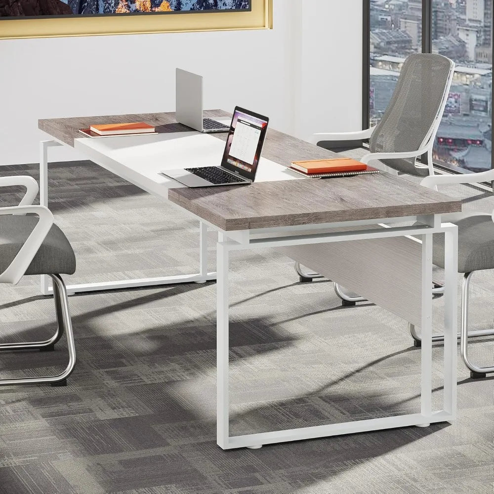63 Inch Modern Conference Table for Home Office Meeting Space