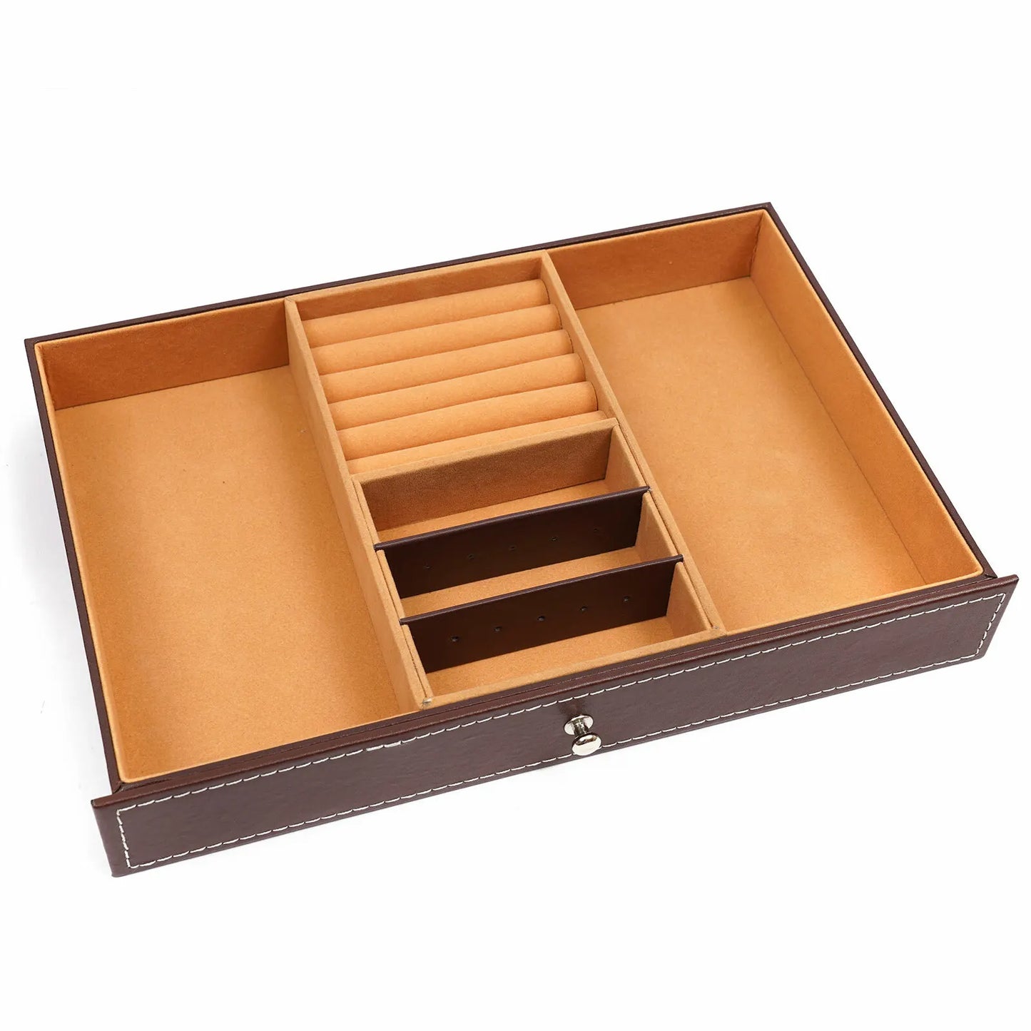 Ljustra Mens 12 Slots Watch Box Jewelry Organizer with Drawer Holder