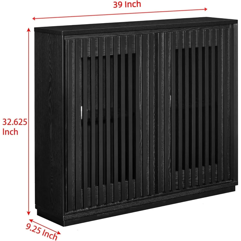 Mid Century Modern Sideboard Buffet Cabinet Narrow Credenza Storage