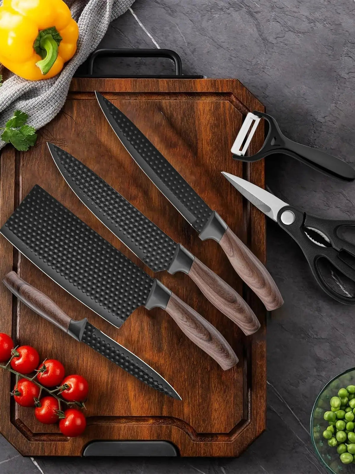 Ljustra Professional 6-Piece Kitchen Knife Set High Carbon Stainless Steel