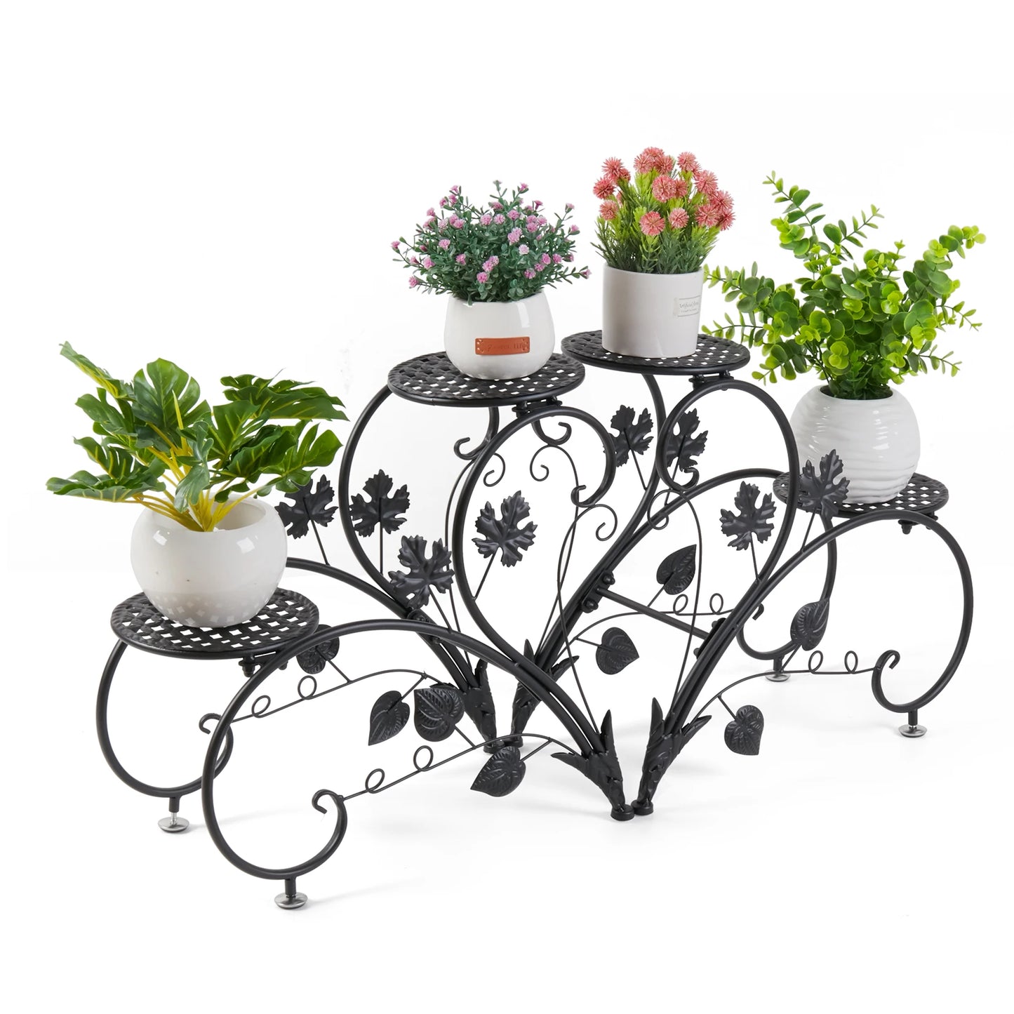 Tall Metal Plant Stands Elegant Iron Flower Pot Holder for Garden Living Room