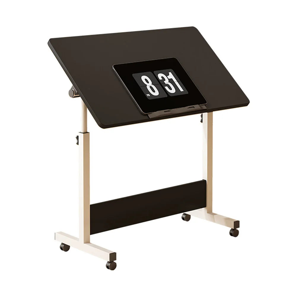 Small Standing Adjustable Height Mobile Desk with Wheels for Home Office