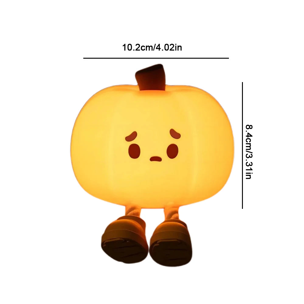 Ljustra Touch Sensor Pumpkin Night Light Rechargeable LED Lamp