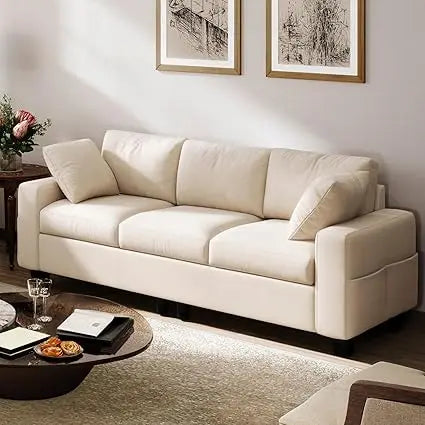 Ljustra 80 Inch Comfy Upholstered Sofa Couch Modern Loveseat Sleeper
