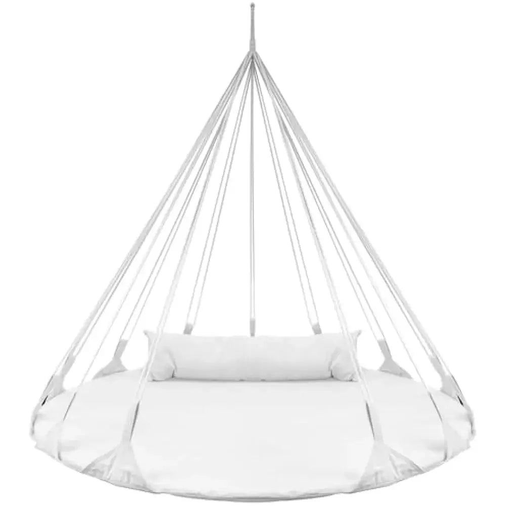 Stylish 56 Inch Hanging Swing Hammock Saucer Lounger Chair with Pillow