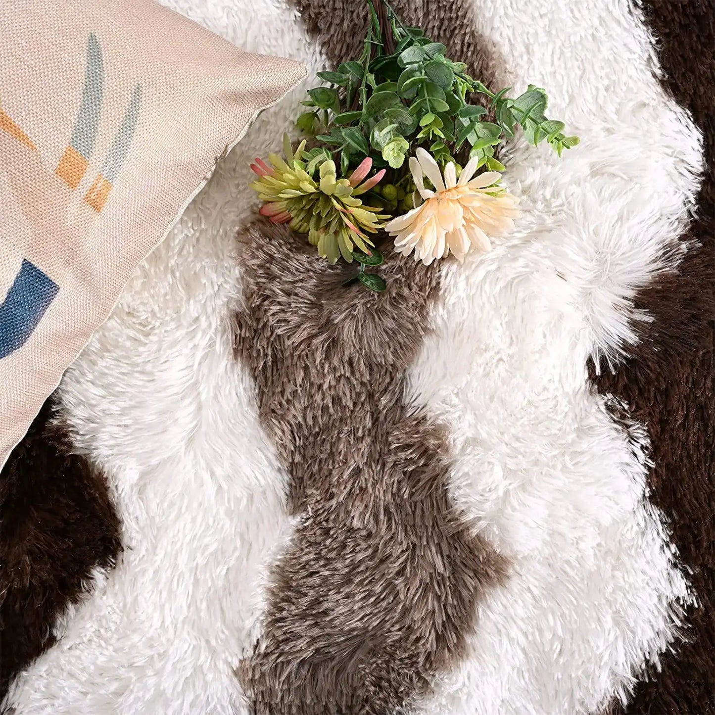 Soft Shaggy Plush Area Rug for Living Room Bedroom Modern Home Decor 5x8ft