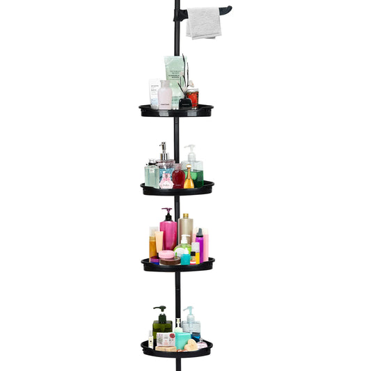 Rustproof Shower Caddy Corner Organizer 4-Tier Adjustable Shelves