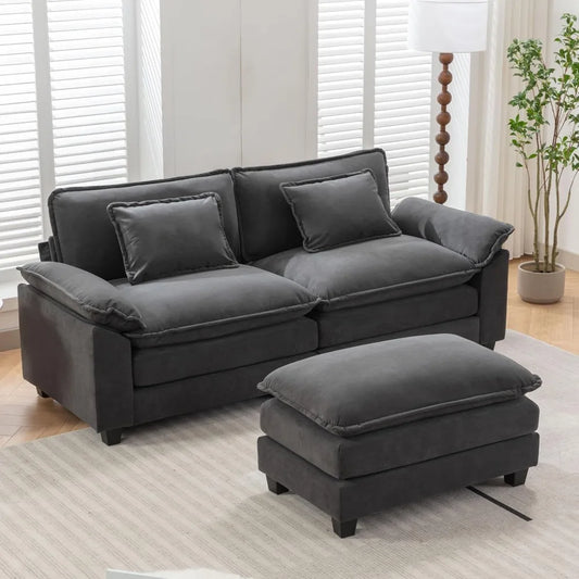 Ljustra Modular Sectional Sofa Comfy Cloud Couch Velvet Sleeper