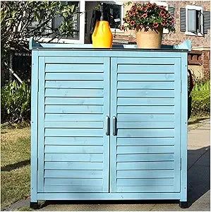 Waterproof Outdoor Garden Storage Shed Potting Bench Tool Cabinet