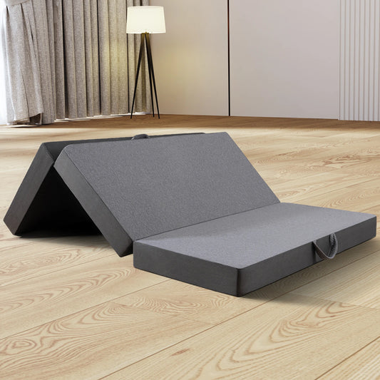 Ljustra Tri-Folding Gel Memory Foam Portable Mattress Comfortable