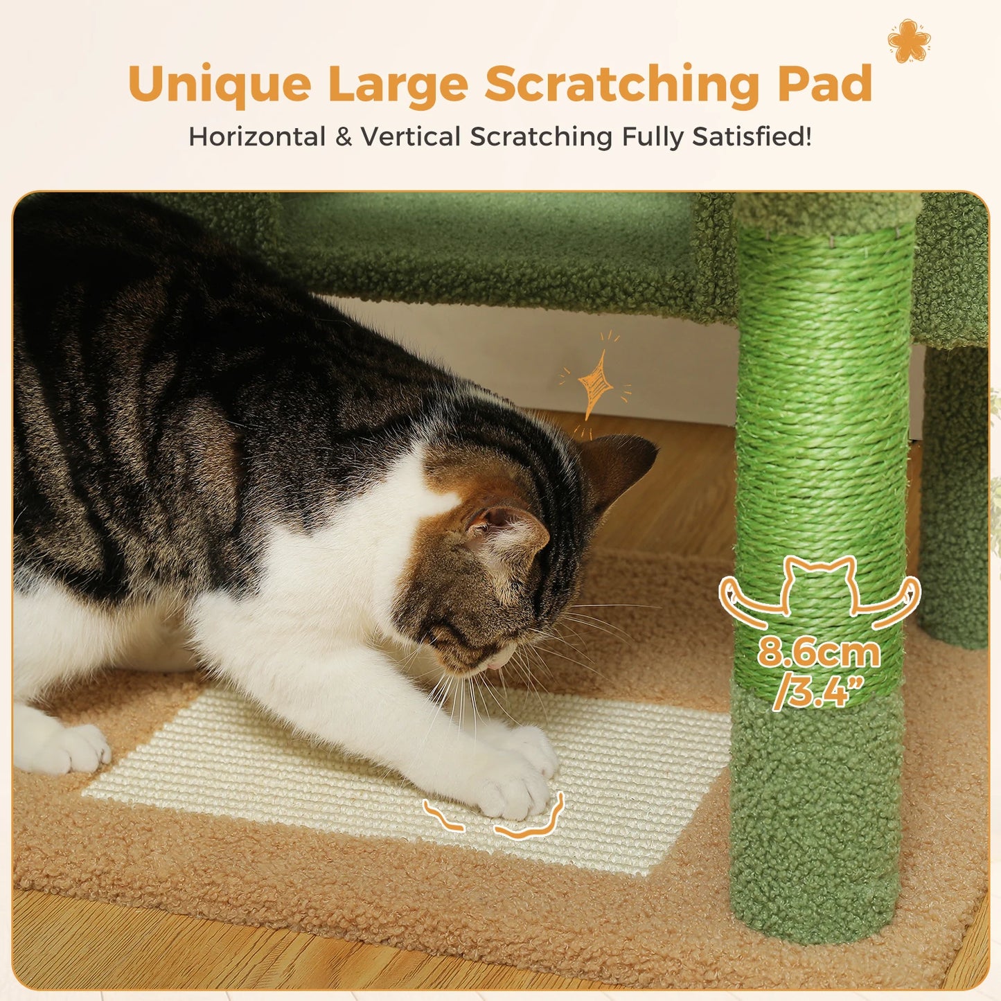 Multi-Level Cat Tree Tower Scratching Posts Hammock Condo Indoor Cats