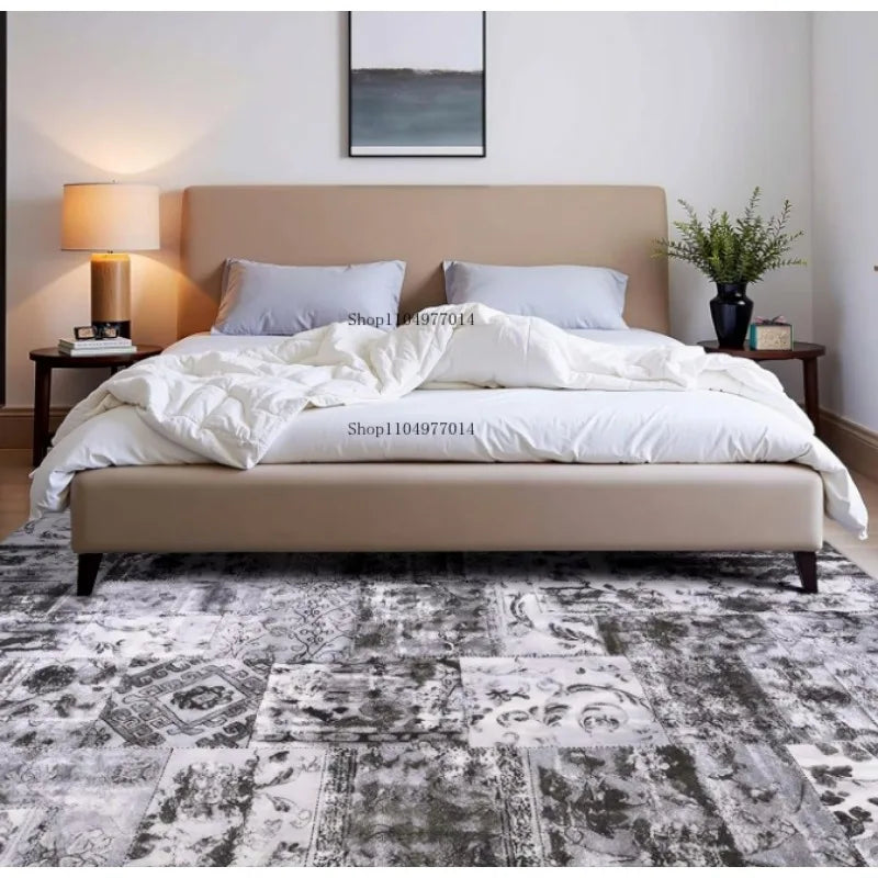 Purple Washable Abstract Modern Area Rug Non-Slip Soft Carpet Decor