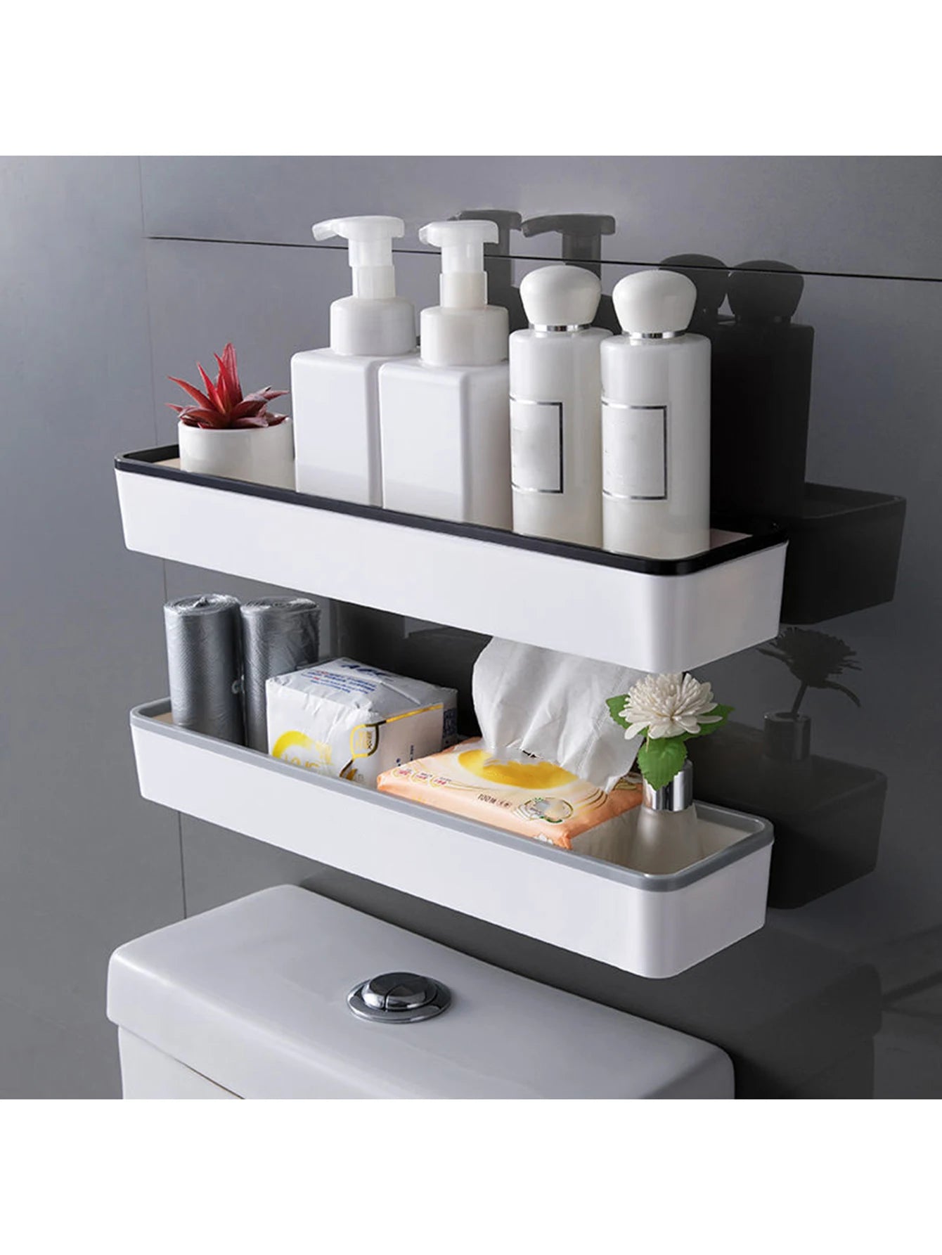 Multifunctional Wall Hanging Toilet Storage Cabinet Organizer Shelf Rack